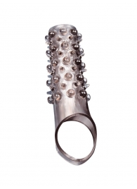 Дымчатая насадка на пенис с шипами и выпуклостями - 12 см. - Sex Expert - в Сызрани купить с доставкой