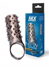 Дымчатая насадка на пенис с шипами и выпуклостями - 12,5 см. - Sex Expert - в Сызрани купить с доставкой