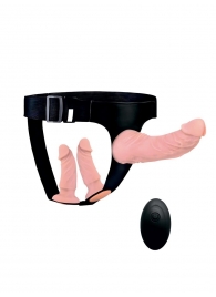 Женский страпон с 3 насадками и вибрацией - Erowoman-Eroman - купить с доставкой в Сызрани