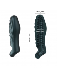 Серая силиконовая насадка на пенис с подхватом Manwan Ryzer - Manwan - в Сызрани купить с доставкой