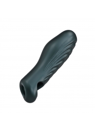 Серая силиконовая насадка на пенис с подхватом Manwan Ryzer - Manwan - в Сызрани купить с доставкой