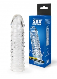 Прозрачная закрытая насадка на пенис - 17 см. - Sex Expert - в Сызрани купить с доставкой
