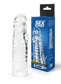 Прозрачная закрытая насадка на член - 15 см. - Sex Expert - в Сызрани купить с доставкой