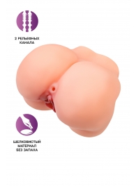 Реалистичный мастурбатор в форме попки с 2 любовными входами - No Name - в Сызрани купить с доставкой