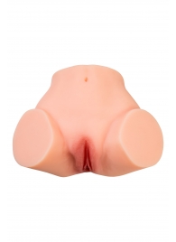 Телесный реалистичный мастурбатор-полуторс с 2 любовными входами - No Name - в Сызрани купить с доставкой