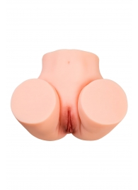 Телесный мастурбатор в форме попки с 2 любовными входами - No Name - в Сызрани купить с доставкой