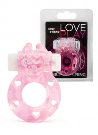 Розовое эрекционное виброкольцо в форме зайчика - 1137 - в Сызрани купить с доставкой