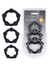 Набор из 3 эрекционных колец Beaded Silicone Cockring Set - Shots Media BV - в Сызрани купить с доставкой