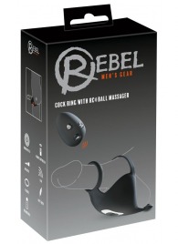 Черная вибронасадка для эрекции и стимуляции мошонки Cock ring with RC ball massager - Orion - в Сызрани купить с доставкой