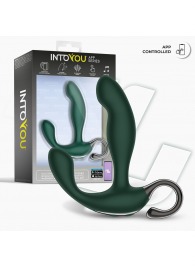 Зеленый вибромассажёр простаты Greeny - 12,8 см. - Intoyou - в Сызрани купить с доставкой