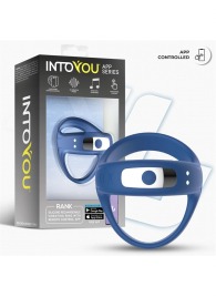 Синее интерактивное эрекционное виброкольцо Rank - Intoyou - в Сызрани купить с доставкой