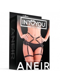Черные стрепы на бёдра Aneir - Intoyou - купить с доставкой в Сызрани