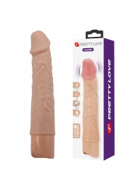 Телесный реалистичный вибратор Leander - 20,3 см. - Baile