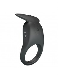 Черное перезаряжаемое виброкольцо Carlton - Baile - в Сызрани купить с доставкой