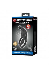 Черное перезаряжаемое виброкольцо Goodwin - Baile - в Сызрани купить с доставкой