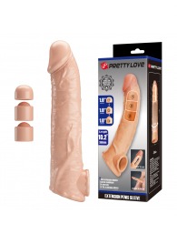 Телесный фаллоудлинитель с подхватом мошонки Silas - 26 см. - Baile - в Сызрани купить с доставкой