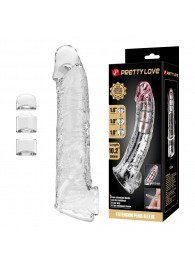 Прозрачный фаллоудлинитель с подхватом мошонки Silas - 26 см. - Baile - в Сызрани купить с доставкой