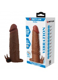 Коричневая насадка на пенис Quillon - 20 см. - Baile - в Сызрани купить с доставкой