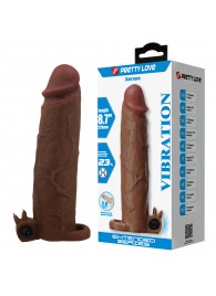 Коричневая насадка на пенис Xerxes - 22 см. - Baile - в Сызрани купить с доставкой