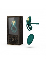 Зеленое эрекционное виброкольцо Bayek с пультом ДУ - Zalo - в Сызрани купить с доставкой