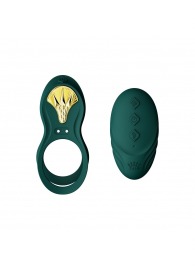 Зеленое эрекционное виброкольцо Bayek с пультом ДУ - Zalo - в Сызрани купить с доставкой