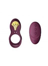 Фиолетовое эрекционное виброкольцо Bayek с пультом ДУ - Zalo - в Сызрани купить с доставкой