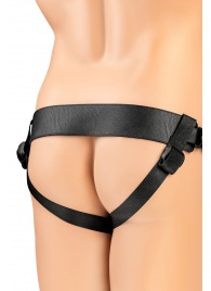 Телесный фаллопротез на черных ремнях Conall - 15 см. - ToyFa - купить с доставкой в Сызрани