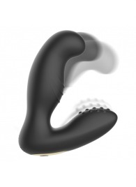 Черный вибромассажер простаты с ротацией и пультом ДУ - Ibiza - в Сызрани купить с доставкой