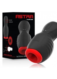 Черно-красный мастурбатор с вибрацией и всасыванием - JAMYJOB - в Сызрани купить с доставкой