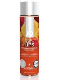 Лубрикант на водной основе с ароматом персика JO Flavored Peachy Lips - 120 мл. - System JO - купить с доставкой в Сызрани