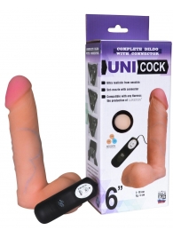 Фаллическая насадка Харнесс UNICOCK 6  с вибрацией - 18 см. - LOVETOY (А-Полимер) - купить с доставкой в Сызрани