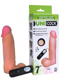 Фаллическая насадка Харнесс UNICOCK 7  с вибрацией - 19 см. - LOVETOY (А-Полимер) - купить с доставкой в Сызрани