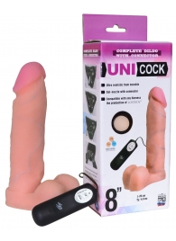Фаллическая насадка Харнесс UNICOCK 8  с вибрацией - 20 см. - LOVETOY (А-Полимер) - купить с доставкой в Сызрани
