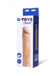 Насадка с ярко выраженной головкой и рельефным стволом - 19 см. - A-toys - в Сызрани купить с доставкой