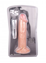 Вибратор с фигурками мужчины и женщины на стволе - 20 см. - ToyFa