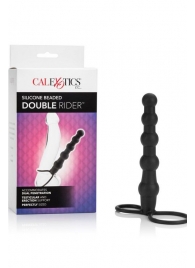 Насадка на пенис для двойного проникновения Silicone Beaded Double Rider - 14 см. - California Exotic Novelties - в Сызрани купить с доставкой