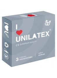 Презервативы с рёбрами Unilatex Ribbed - 3 шт. - Unilatex - купить с доставкой в Сызрани