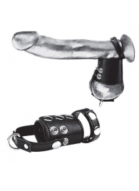 Кольцо на член и мошонку Cock Ring With 2  Ball Stretcher And Optional Weight Ring - BlueLine - в Сызрани купить с доставкой