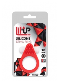 Красное эрекционное кольцо LIT-UP SILICONE STIMU RING 1 RED - Dream Toys - в Сызрани купить с доставкой