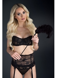 Стек с большим чёрным пером Large Feather Tickler - 65 см. - Blush Novelties - купить с доставкой в Сызрани