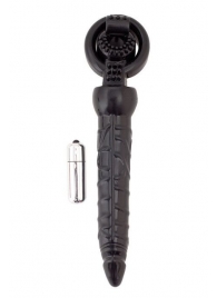 Черная вибронасадка с анальным стимулятором - ToyFa - в Сызрани купить с доставкой