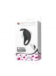 Чёрное эрекционное кольцо с вибрацией Rabbit Vibrator - Baile - в Сызрани купить с доставкой