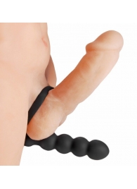 Насадка для двойного проникновения Double Fun Cock Ring with Double Penetration Vibe - XR Brands - в Сызрани купить с доставкой