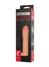 Телесная насадка-удлинитель Extension sleeve с подхватом - 17 см. - Sitabella - в Сызрани купить с доставкой
