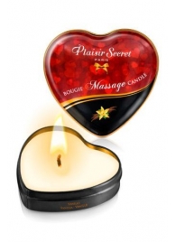 Массажная свеча с ароматом ванили Bougie Massage Candle - 35 мл. - Plaisir Secret - купить с доставкой в Сызрани