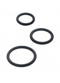 Набор из 3 чёрных эрекционных колец - ToyFa - в Сызрани купить с доставкой