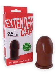 Коричневый латексный удлинитель пениса 2.5 in - Sitabella - в Сызрани купить с доставкой