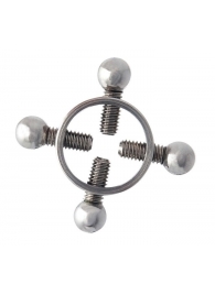 Серебристые зажимы для сосков на винтах - ToyFa - купить с доставкой в Сызрани