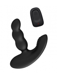 Черный силиконовый стимулятор простаты Levett Nitoc с пультом ДУ - Levett - в Сызрани купить с доставкой