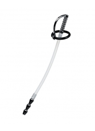 Силиконовый уретральный плаг со сменными фиксирующими кольцами Metal - ToyFa - купить с доставкой в Сызрани